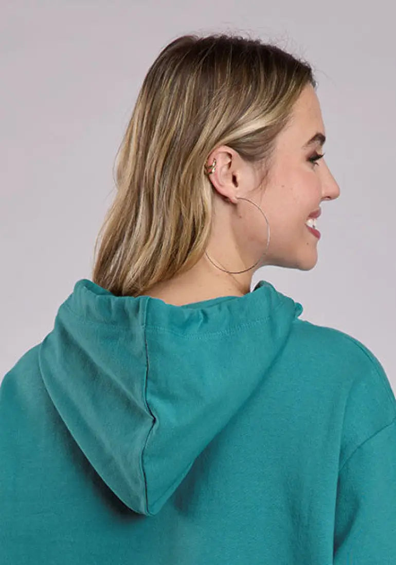 Roper Women’s Turquoise Handkerchief Tie Hoodie Women’s Pullover