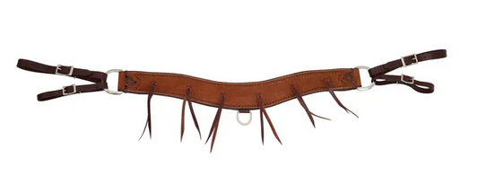 Cowboy Tack 3-1/2” Rosewood Roughout Tripping Collar with Latigo Strings