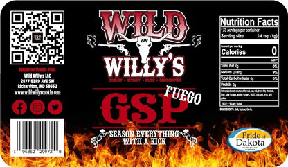 Wild Willy's GSP "Fuego" Seasoning