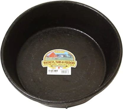 Rubber Feed Pan 8 Quart Bucket