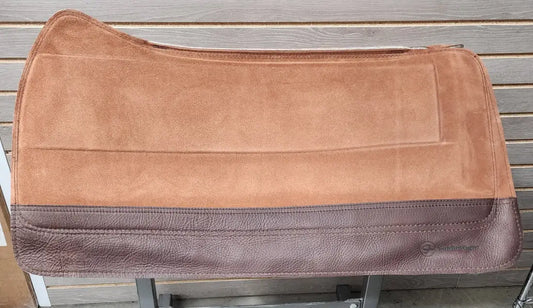 SaddleRight Legacy Saddle Pad 32’’ x 32’’ - Mahogany Suede & Chocolate Grizzly 32’’ X 32’’ / 3/4’’ Saddle Pad