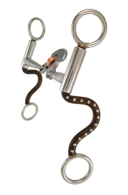 Short S Brown Shank with Dots Double Cross by Tom Balding Double Cross Bit