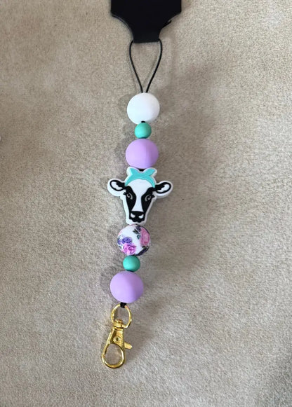 Silicone Bead Car Freshener Holder 6. Purple/Mint/Cow Human Accessories