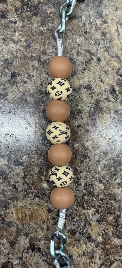 Silicone Bead Curb Strap 1- Beige Louis Vuitton Bit Accessories