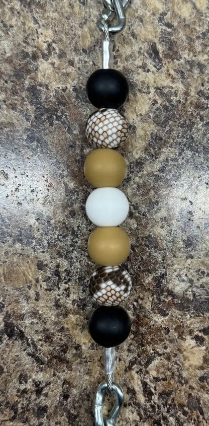 Silicone Bead Curb Strap 6- Natural Tone Snakeskin Bit Accessories