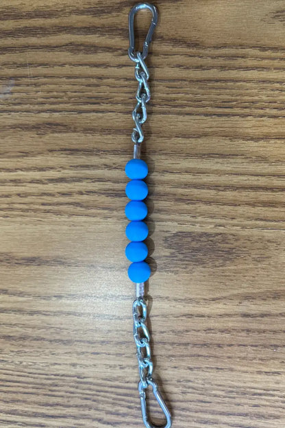 Silicone Bead Curb Strap Blue Bit Accessories