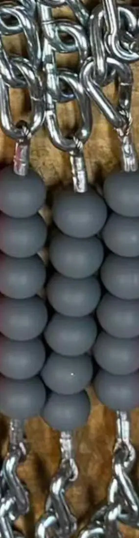 Silicone Bead Curb Strap Gray Bit Accessories