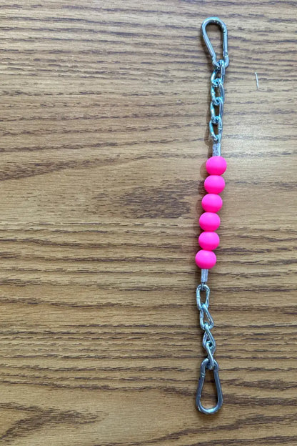 Silicone Bead Curb Strap Hot Pink Bit Accessories