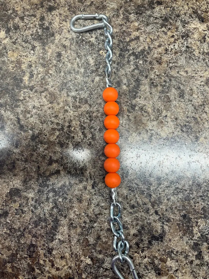 Silicone Bead Curb Strap Orange Bit Accessories