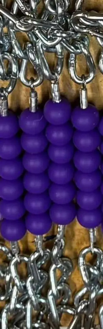 Silicone Bead Curb Strap Purple Bit Accessories