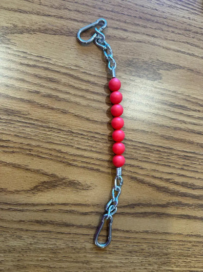 Silicone Bead Curb Strap Red Bit Accessories