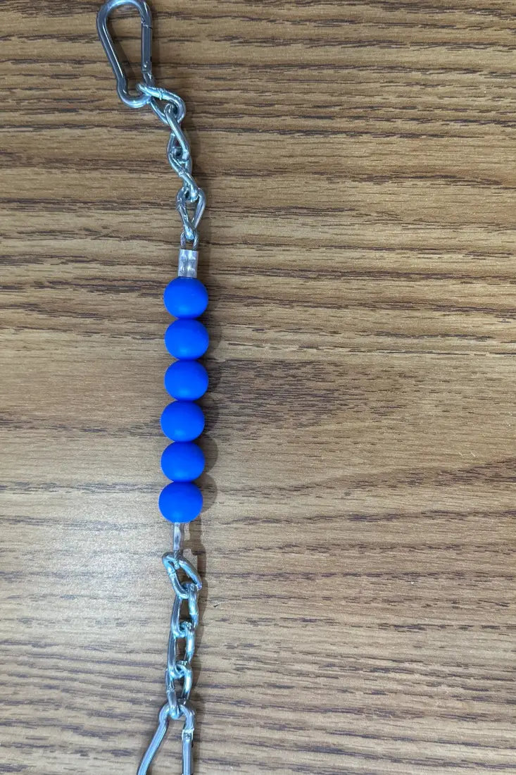 Silicone Bead Curb Strap Royal Blue Bit Accessories