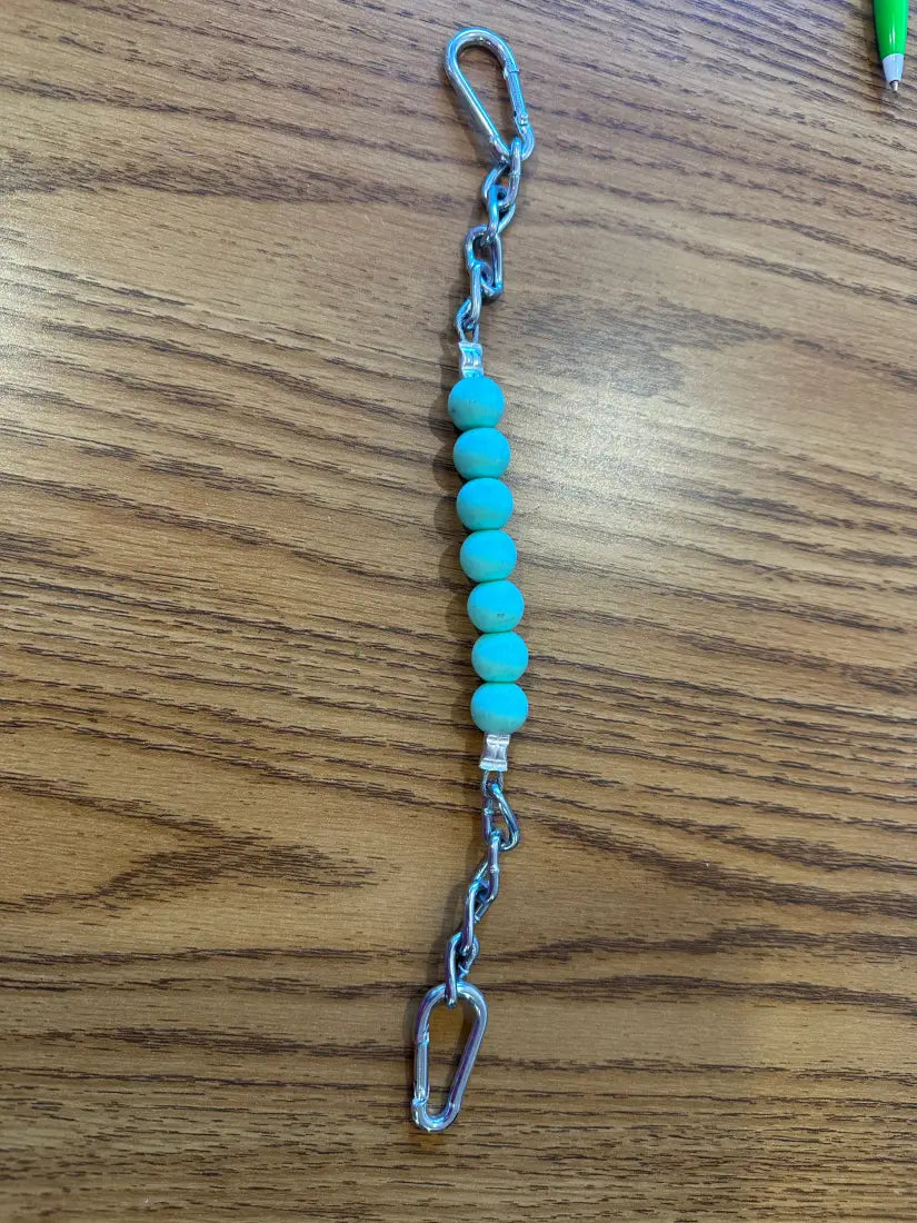 Silicone Bead Curb Strap Seafoam Green Bit Accessories