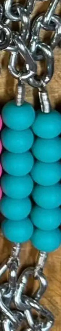 Silicone Bead Curb Strap Teal Bit Accessories