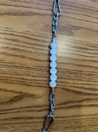 Silicone Bead Curb Strap White Bit Accessories