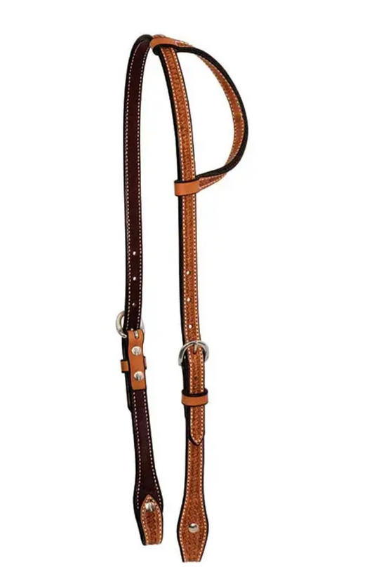 Cowboy Tack Spider Stamp Single Ear Headstall