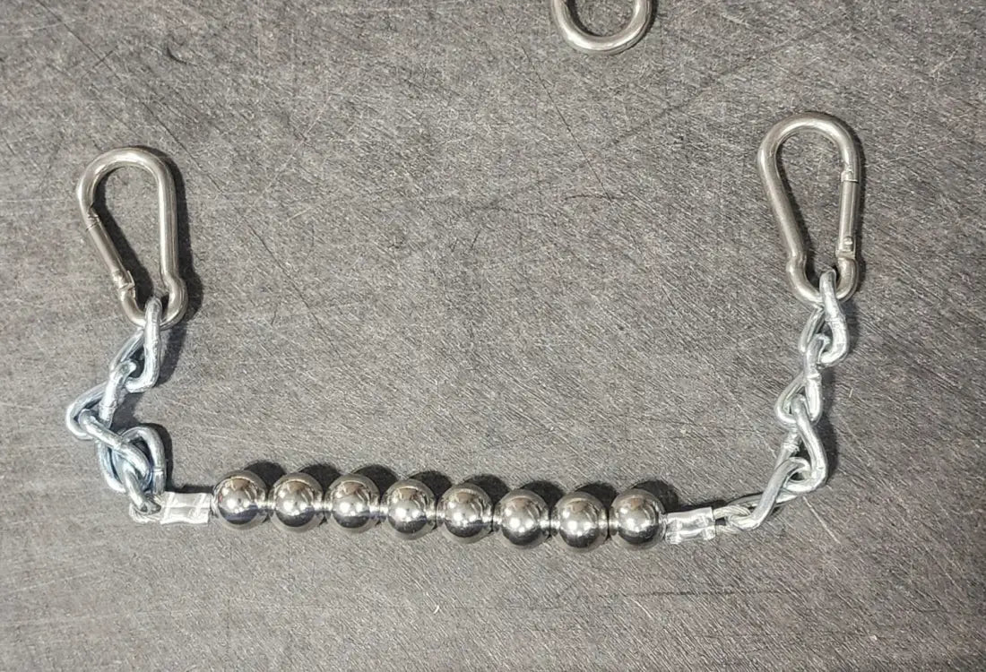 Stainless Steel Ball Curb Strap Large (8 Beads) Bit Accessories