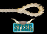 Lyles 7 1/2' White Steer String - 3/8" Scant