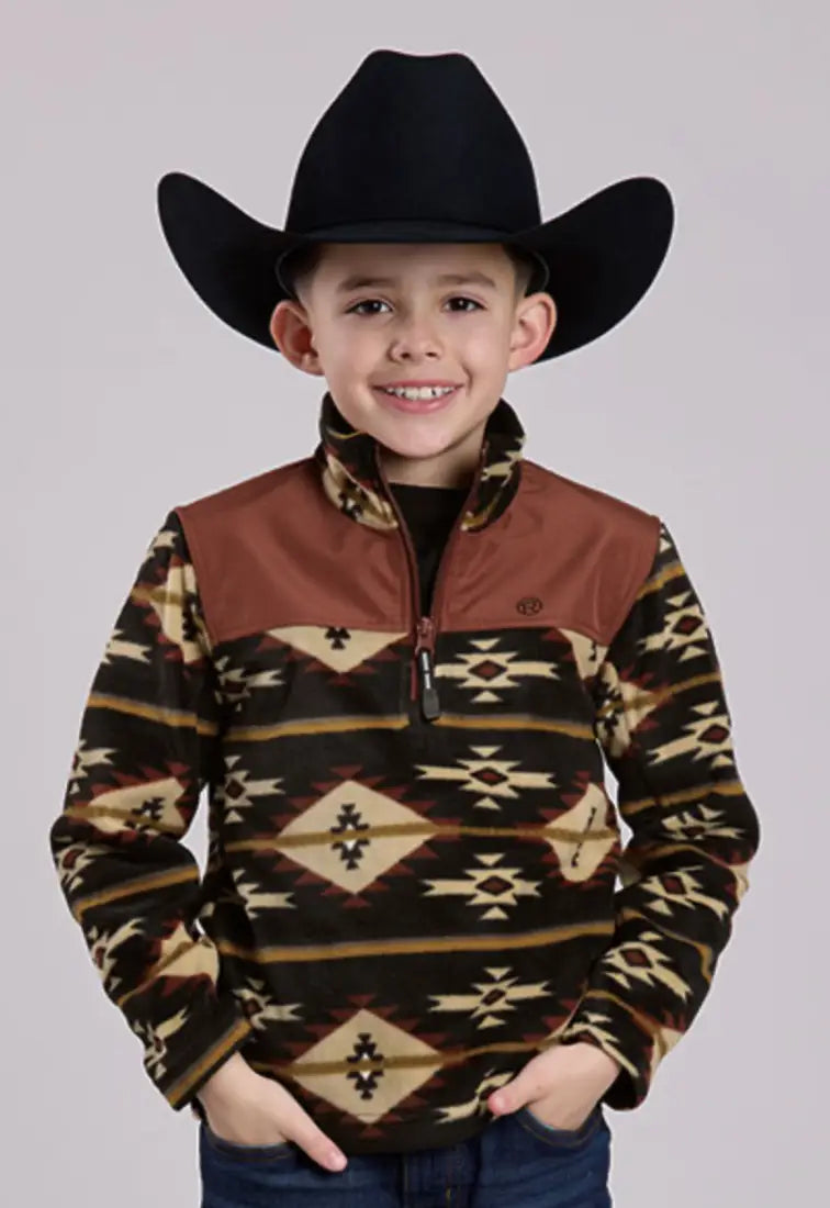 Stetson Boy’s Aztec Microfleece Pullover Boy’s Pullover