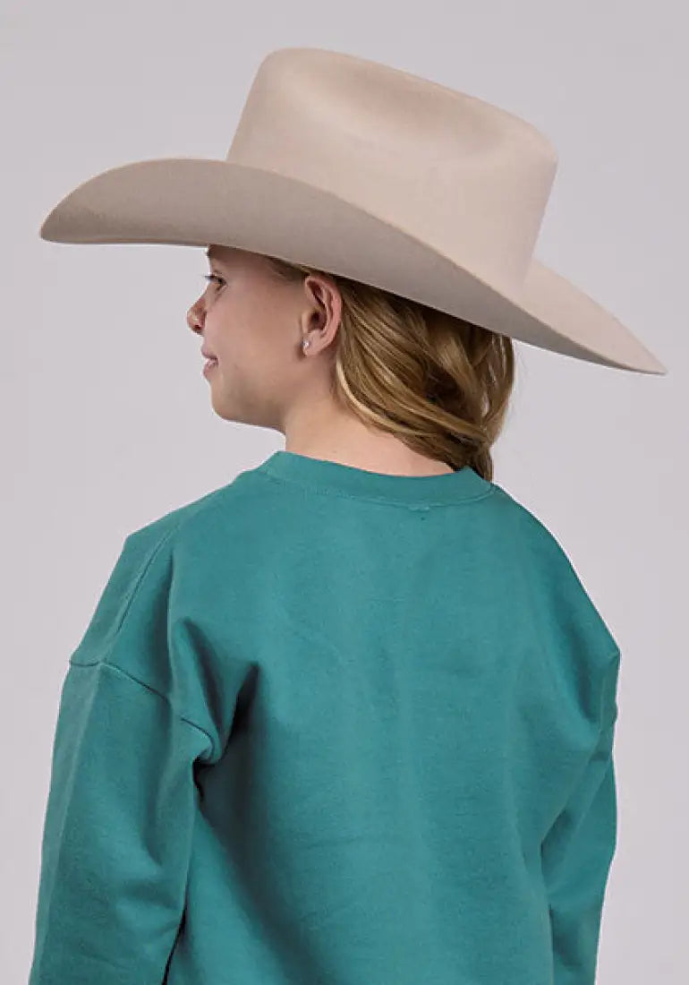 Stetson Girl’s Turquoise Giddy Up Pullover Sweatshirt Girl’s Pullover