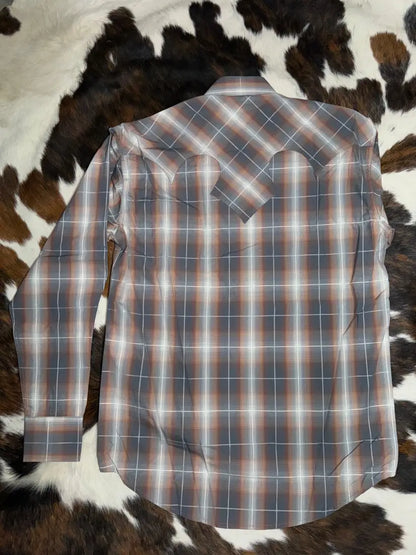 Stetson Men’s Copper Mine Ombre Western Shirt Men’s Western