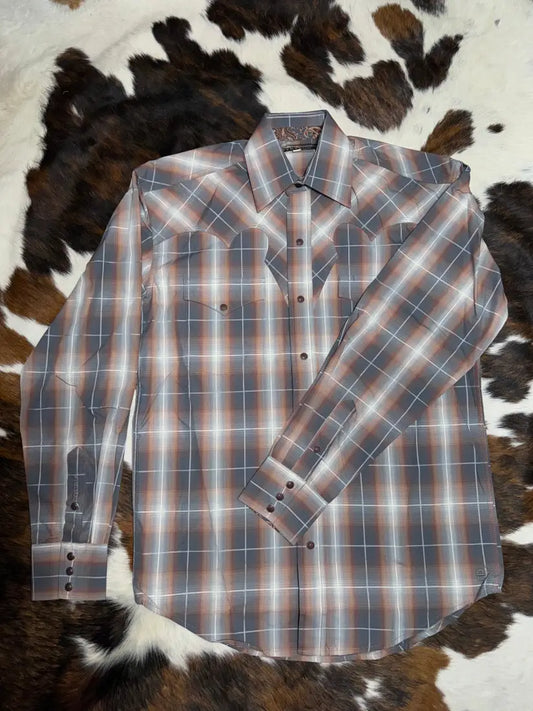 Stetson Men’s Copper Mine Ombre Western Shirt Men’s Western