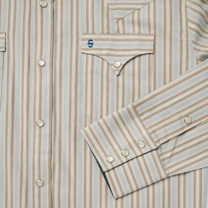 Stetson Men’s Ticking Dobby Stripe Western Shirt Men’s Western