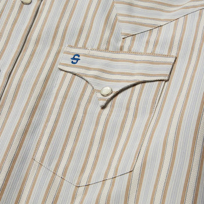 Stetson Men’s Ticking Dobby Stripe Western Shirt Men’s Western