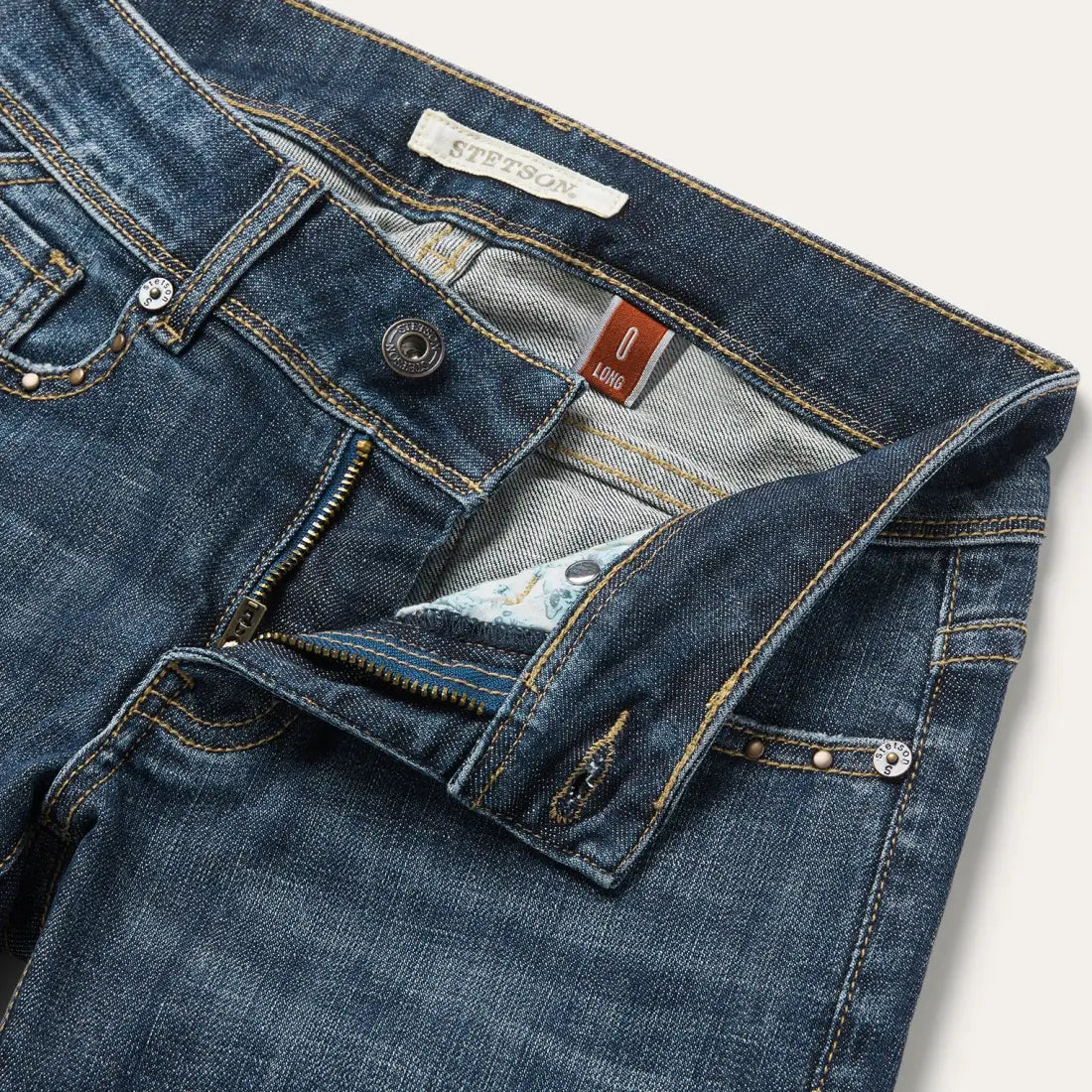 Stetson Women’s Gold Rivets 816 Classic Bootcut Jean Women’s Bottoms