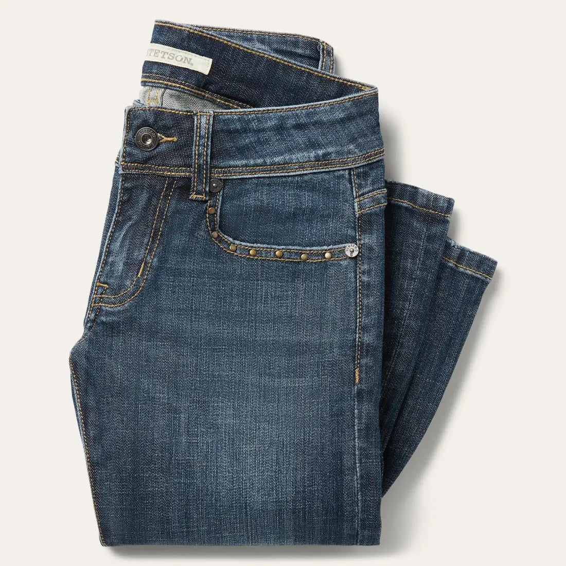 Stetson Women’s Gold Rivets 816 Classic Bootcut Jean Women’s Bottoms