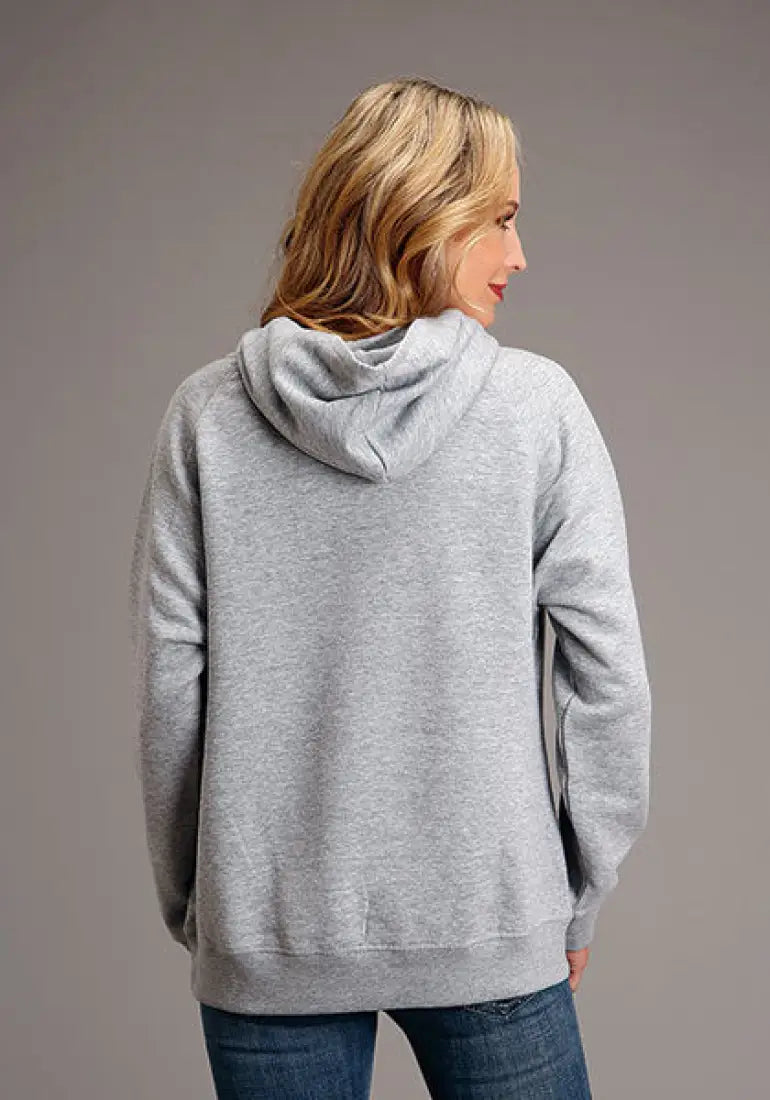 Stetson Women’s Heather Gray Chain Embroidery Hoodie Women’s Pullover