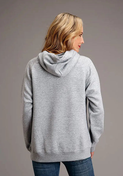 Stetson Women’s Heather Gray Chain Embroidery Hoodie Women’s Pullover
