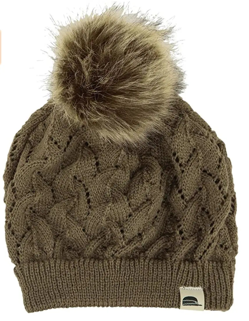 Stormy Kromer Women’s PomPom Beanie Canyon Brown Winter Hats
