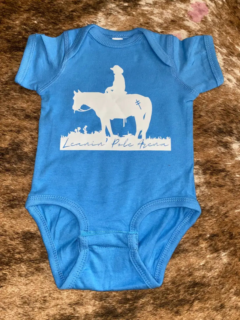 STW Boy’s Infant Leanin’ Pole Horse & Rider T-Shirt 6M Light Blue Boy’s Infant