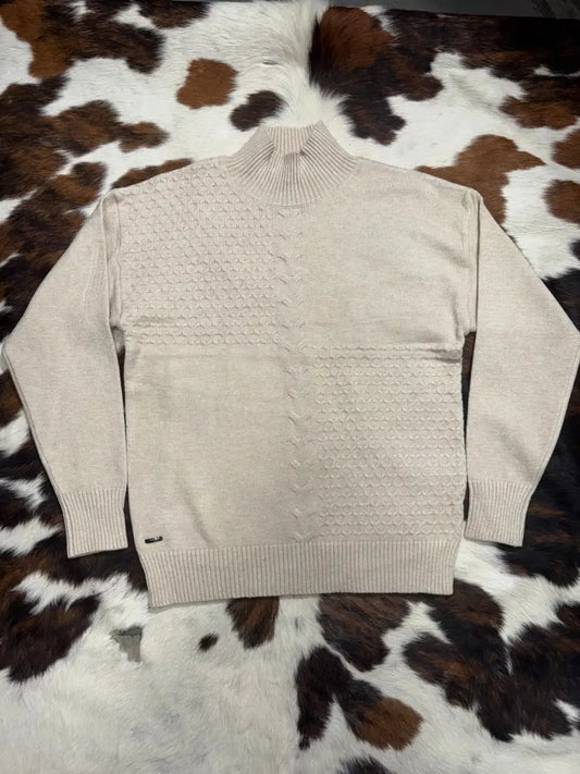 Trisha Tyler Women’s Beige Stitch Marielle Sweater XSmall Women’s Sweater