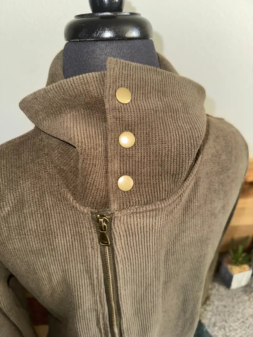 Trisha Tyler Women’s Dark Olive Asymmetrical Full Zip Jacket Women’s Jacket