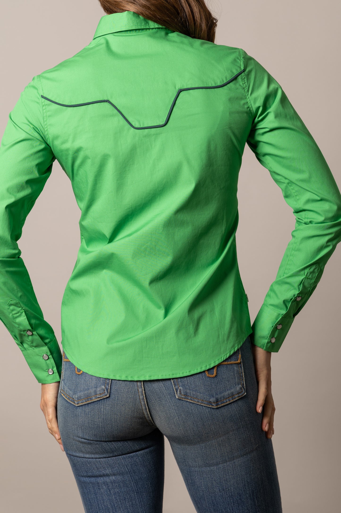 Kimes Ranch Women's Kelly Green Long Horn Western Shirt