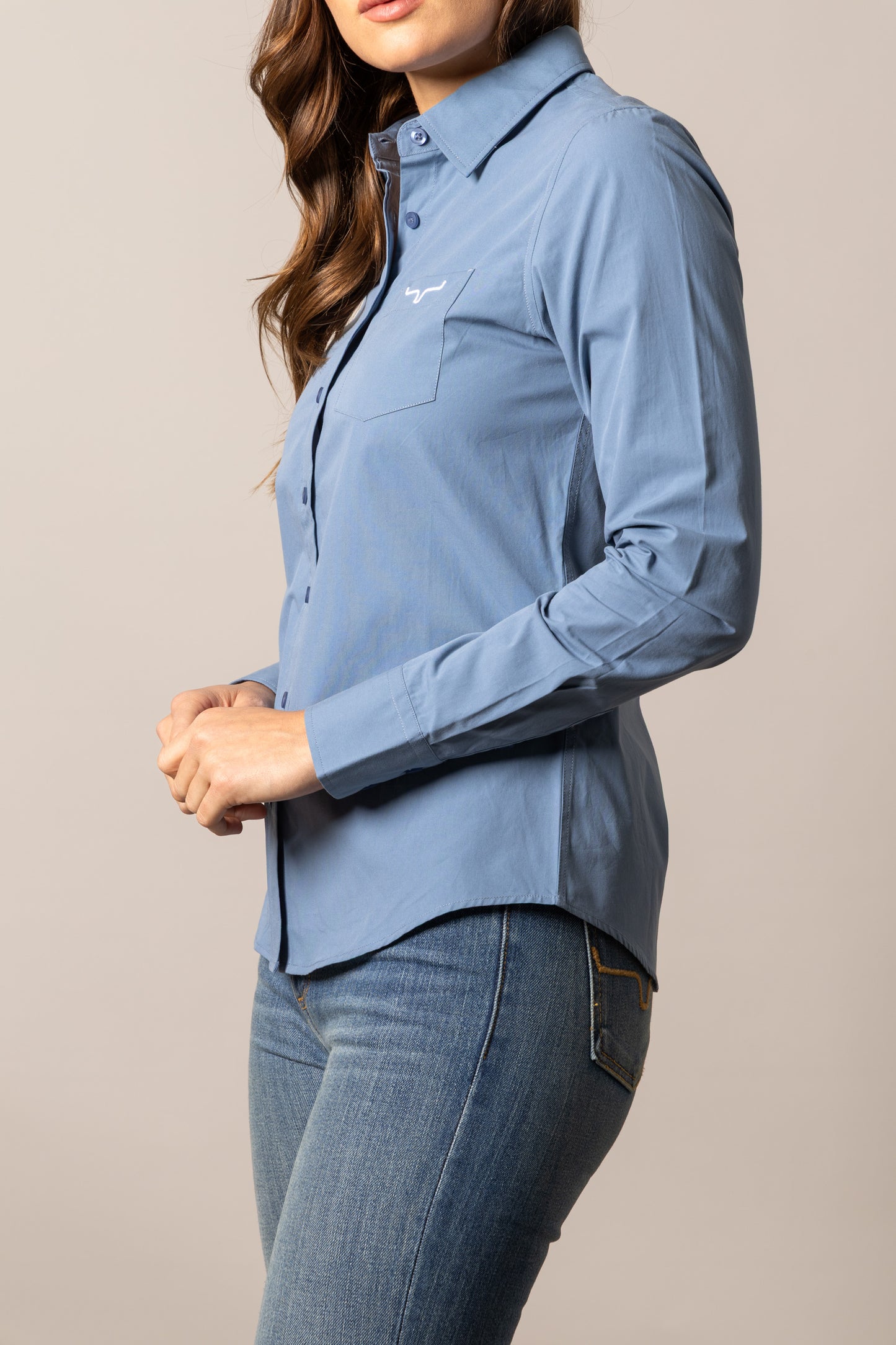 Kimes Ranch Women's Carbon Blue KR Team Shirt