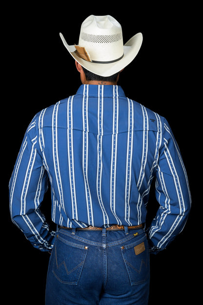 Ferrell Men's The Tucker Blue Western Shirt