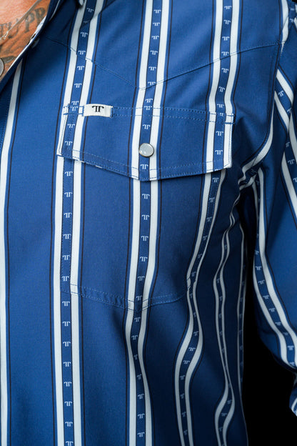 Ferrell Men's The Tucker Blue Western Shirt