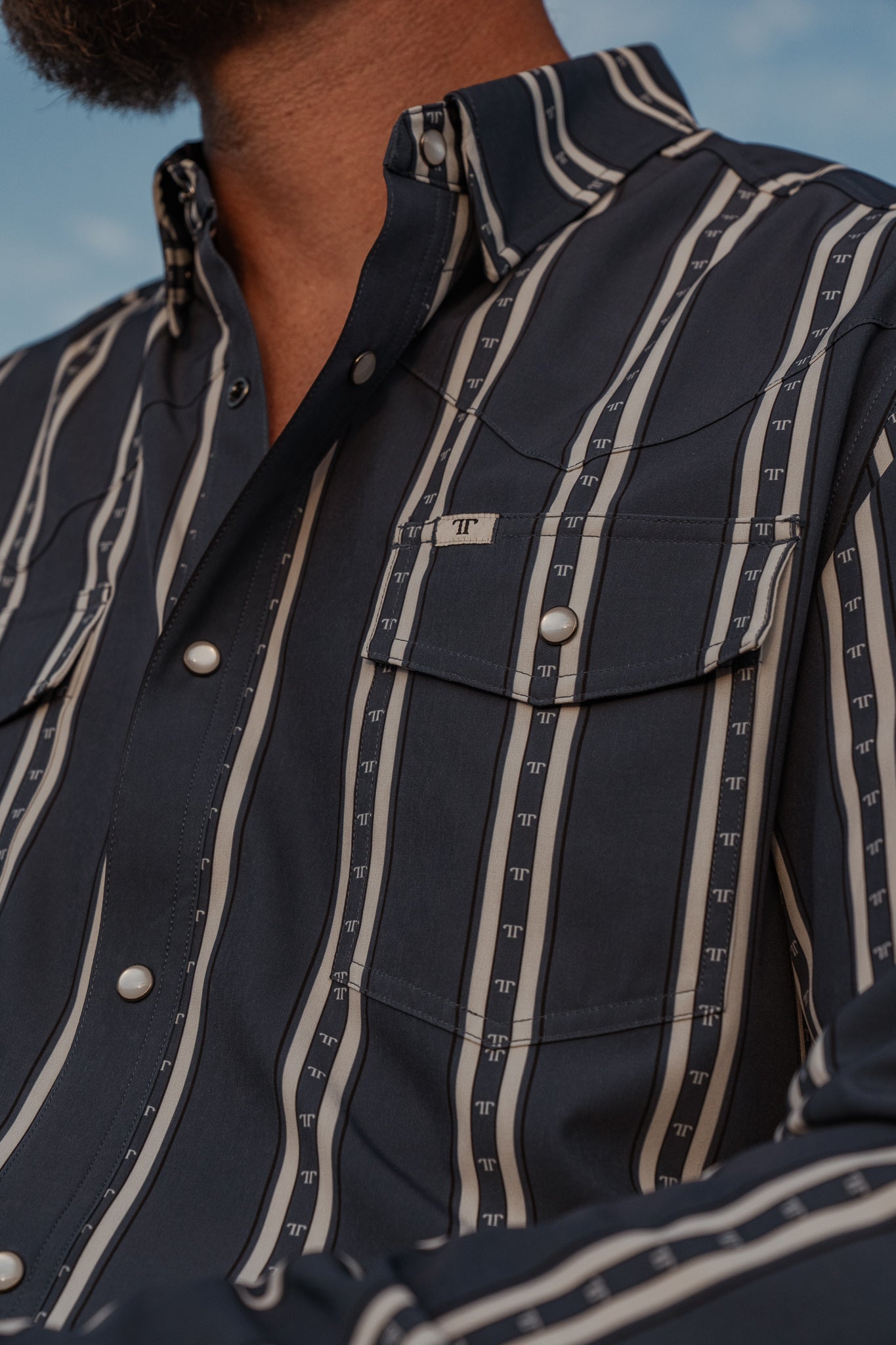 Ferrell Men's The Tucker Blue Western Shirt