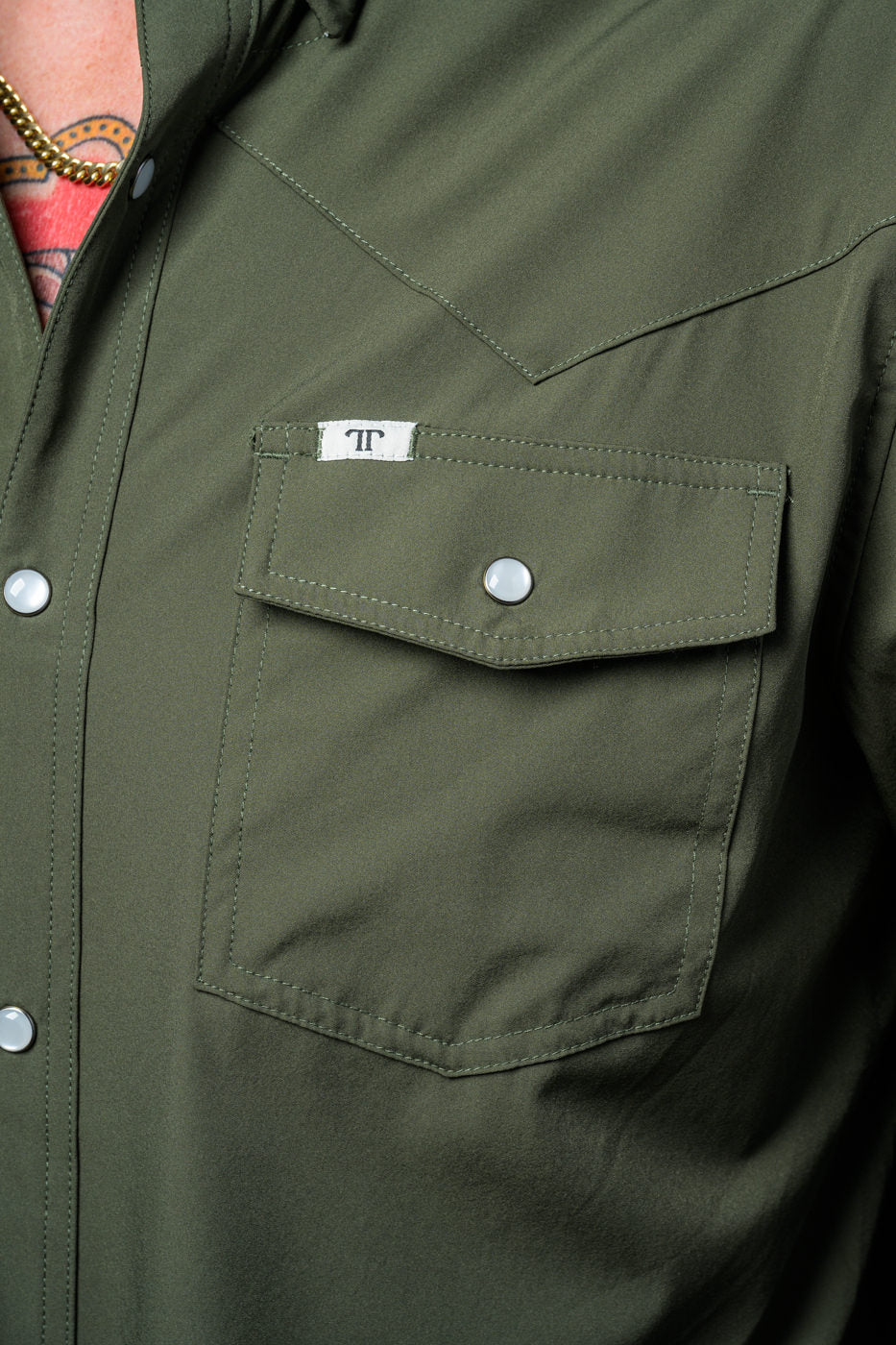 Ferrell Men's Core Olive Green Western Shirt
