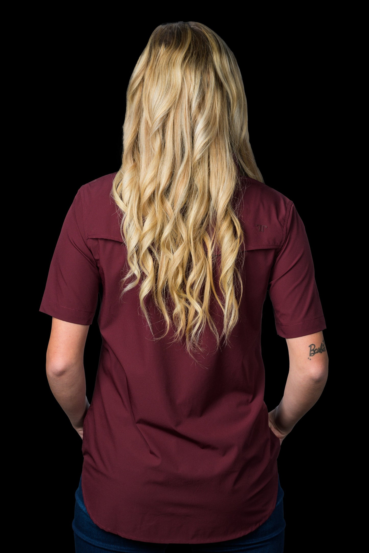 Ferrell Women's Core Maroon Short Sleeve Western Shirt