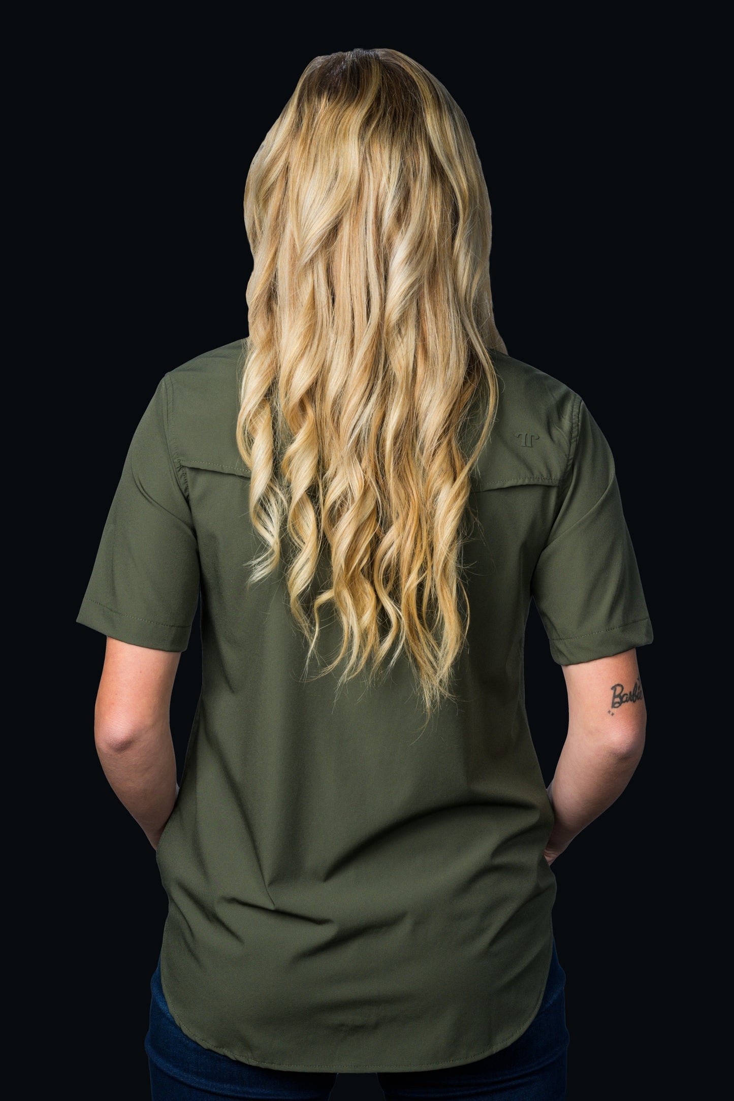 Ferrell Women's Core Olive Green Short Sleeve Western Shirt