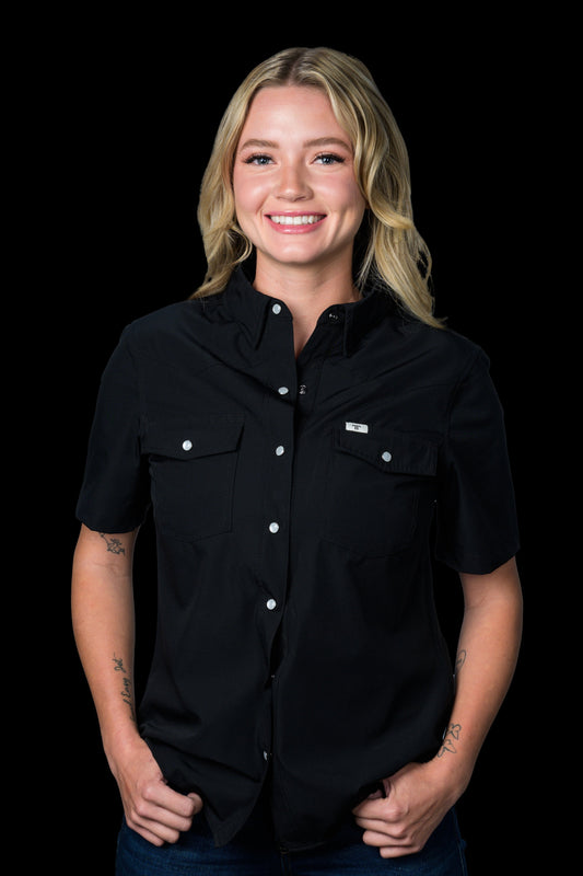 Ferrell Women's Core Black Short Sleeve Western Shirt