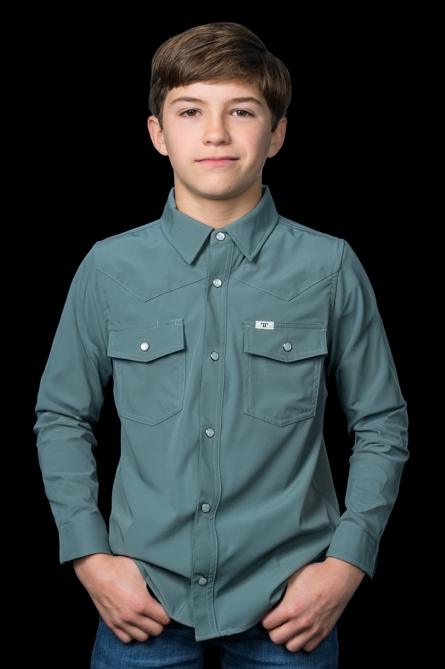 Ferrell Boy's Core Aqua Western Shirt