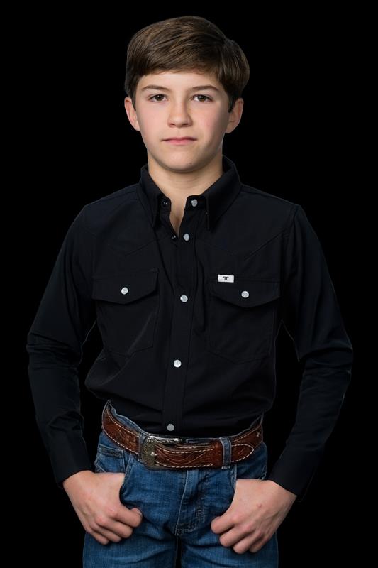 Ferrell Boy's Core Black Western Shirt