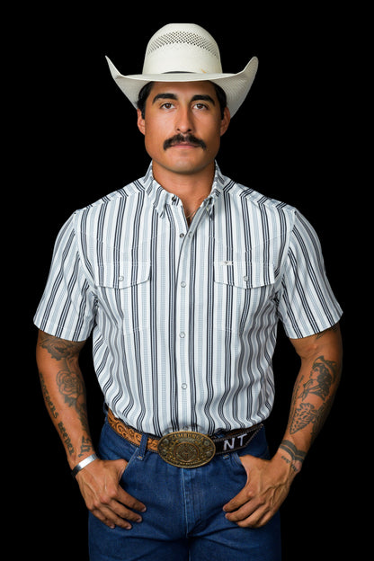 Ferrell Men's The Jake White Short Sleeve Western Shirt