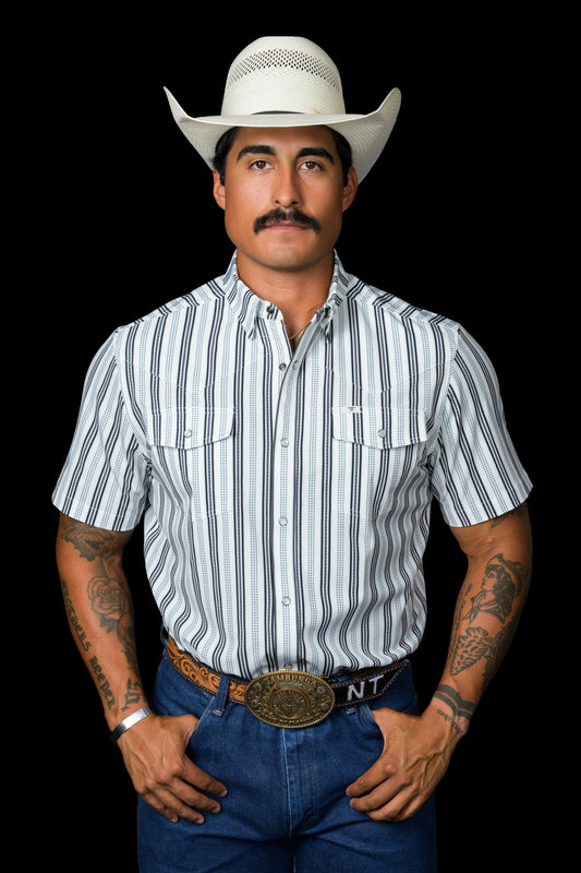 Ferrell Men's The Jake White Short Sleeve Western Shirt