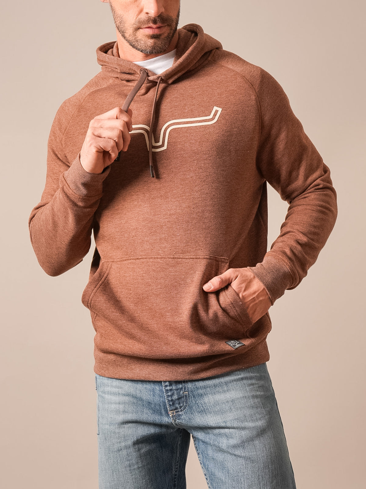 Kimes Ranch Men's Dark Brown Heather Outlier Hoodie
